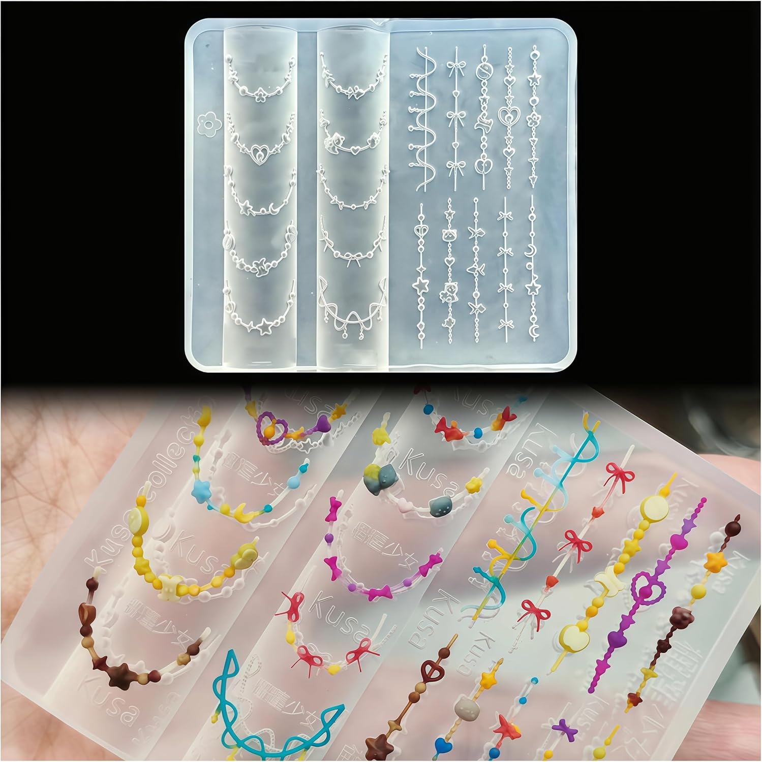 3D Bead Necklace Gel Nail Art  - Resin Art Templates Free 리뷰 및 가격