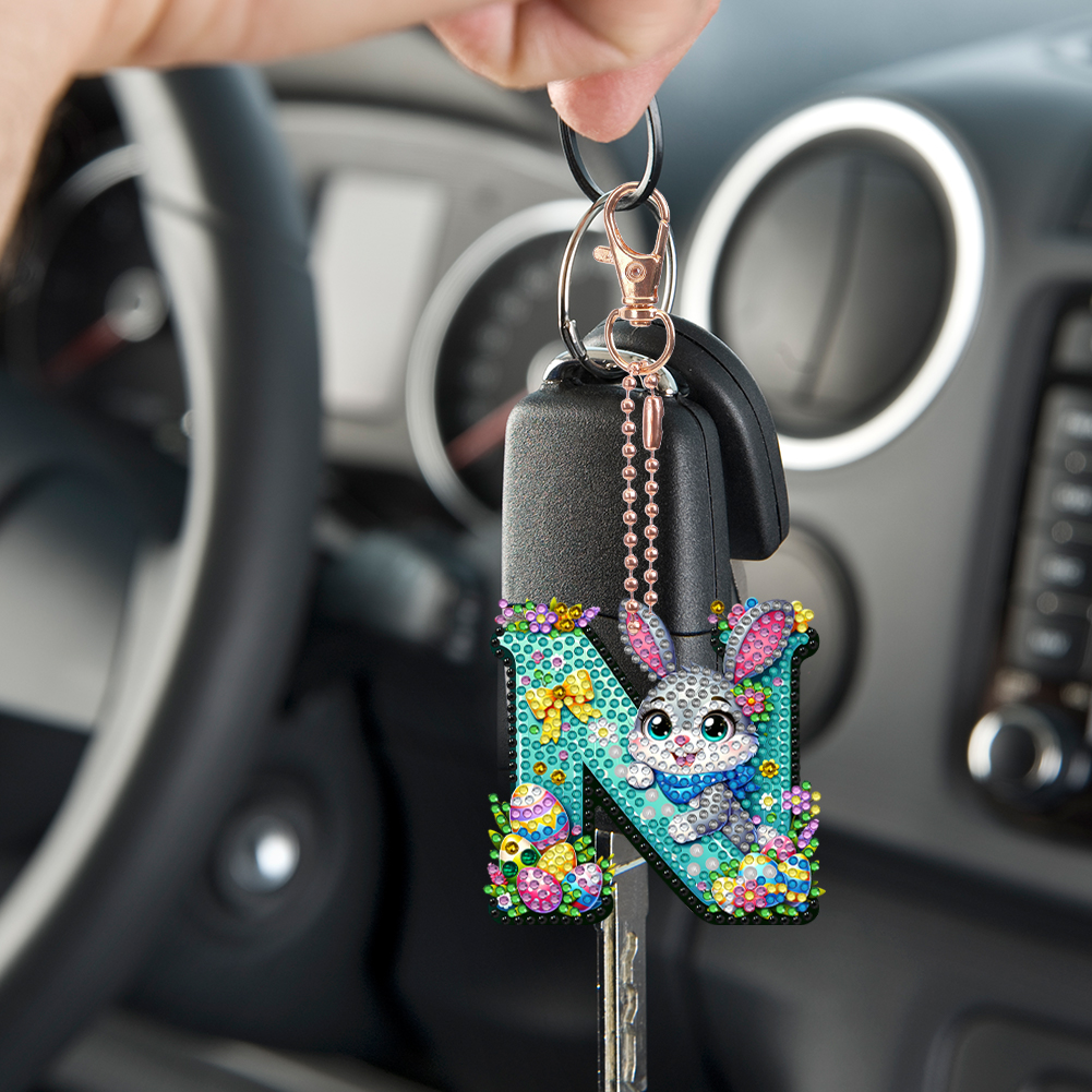 Easter Diamond Art Keychain Or - Resin Art Letter Keychain 리뷰 및 가격