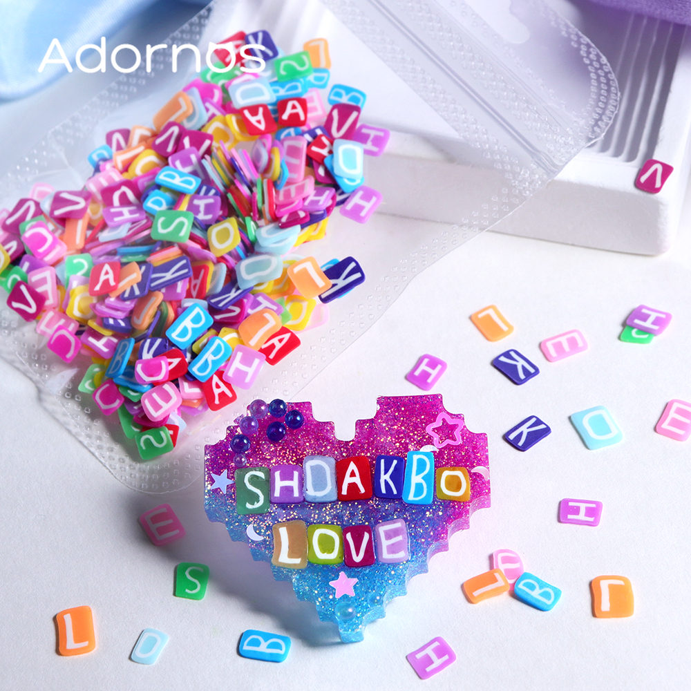10g Colorful Letters Soft Clay - Resin Art Letter Keychain 리뷰 및 가격