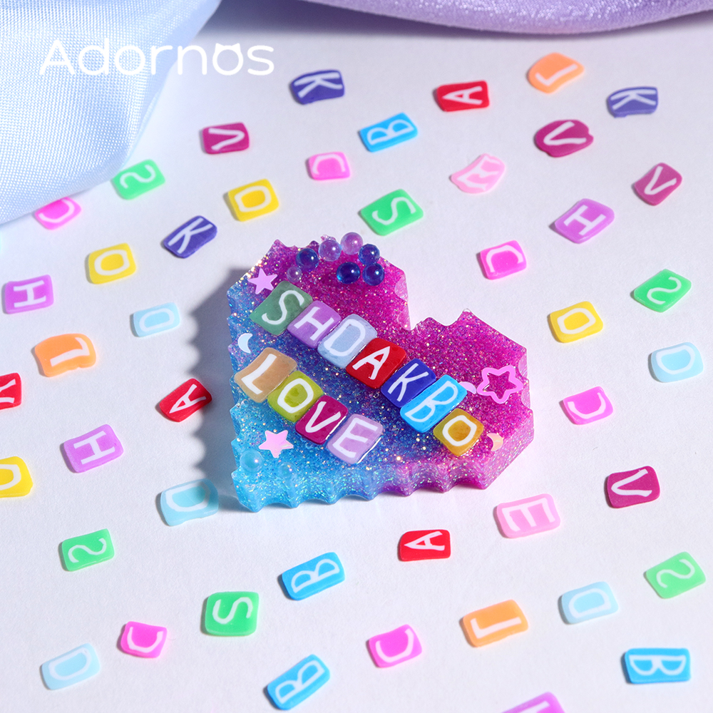 10g Colorful Letters Soft Clay - Resin Art Letter Keychain 리뷰 및 가격