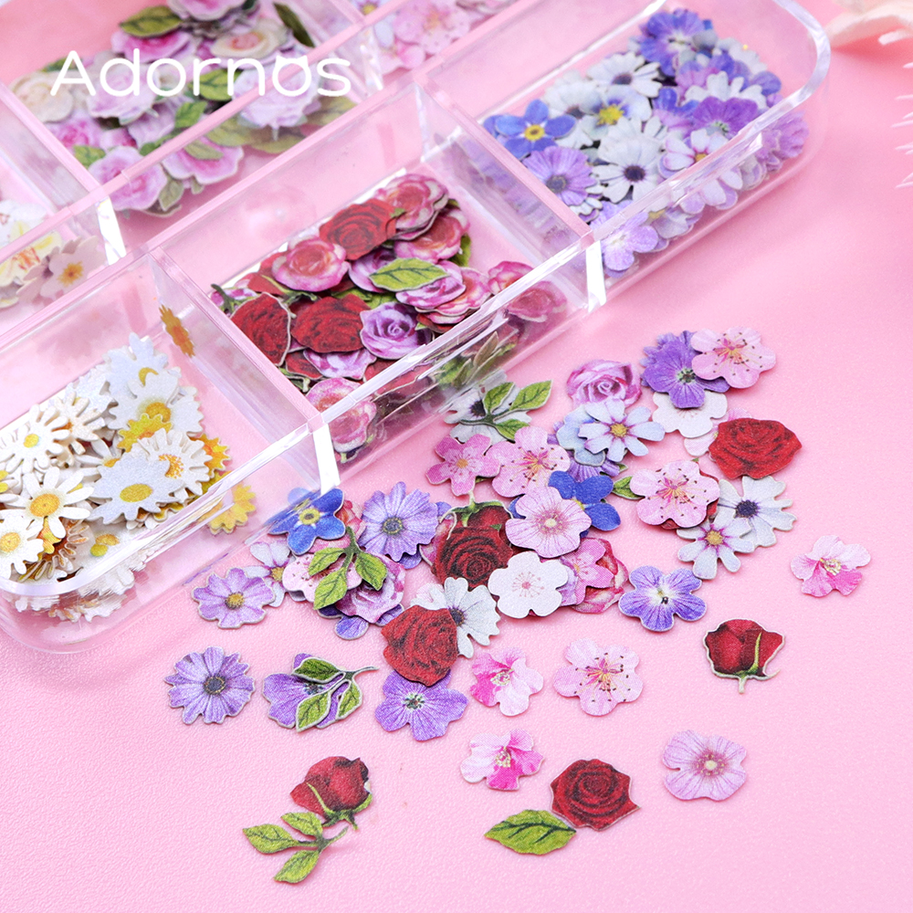 6 Grids Flowers Wood Pulp Chip - Resin Art Rose 리뷰 및 가격