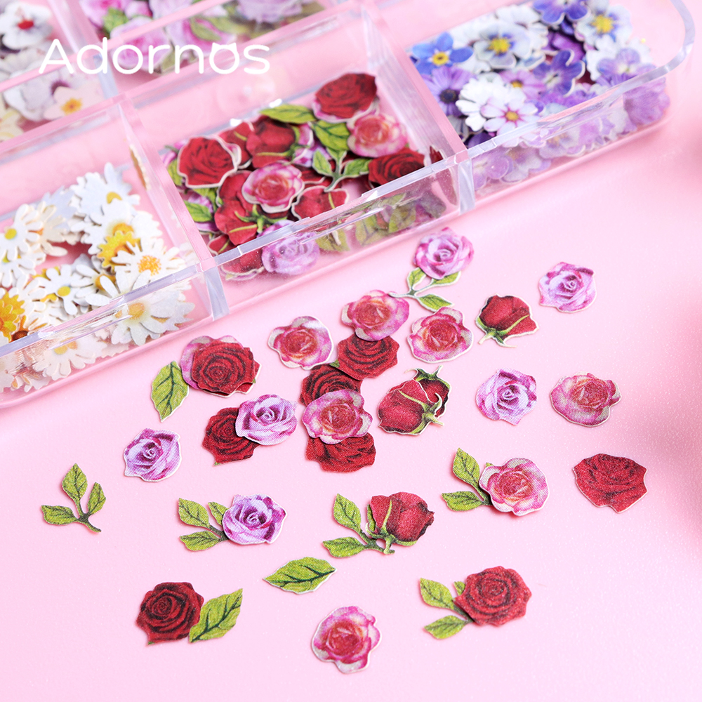 6 Grids Flowers Wood Pulp Chip - Resin Art Rose 리뷰 및 가격