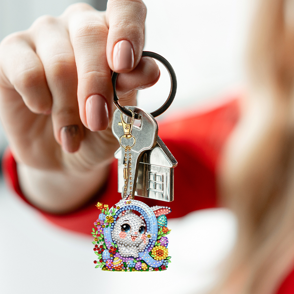 Easter Diamond Painting Keycha - Resin Art Letter Keychain 리뷰 및 가격