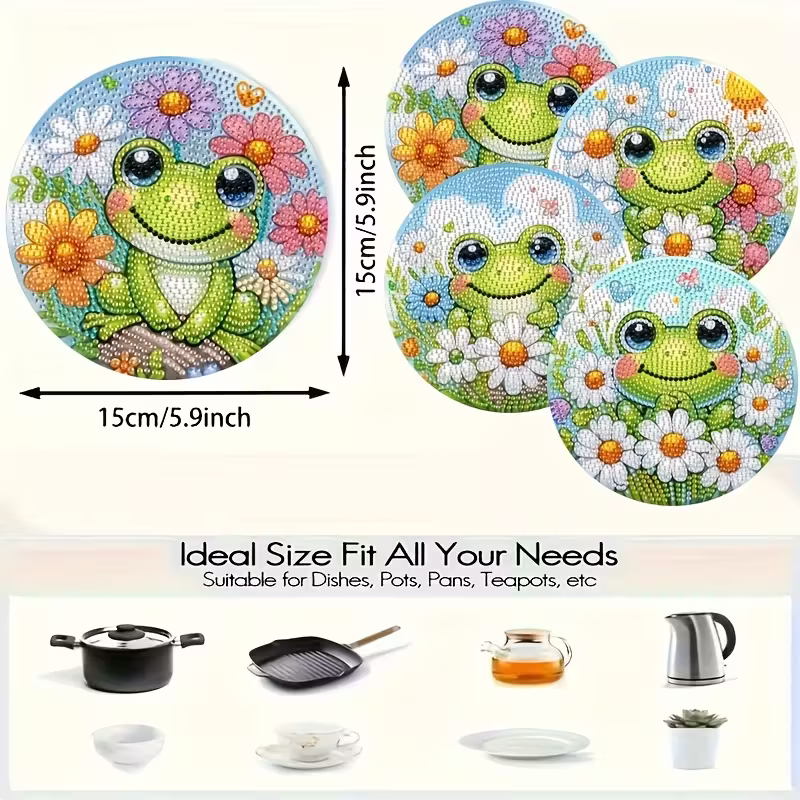 4-piece frog patterned wooden  - Resin Art Table 리뷰 및 가격