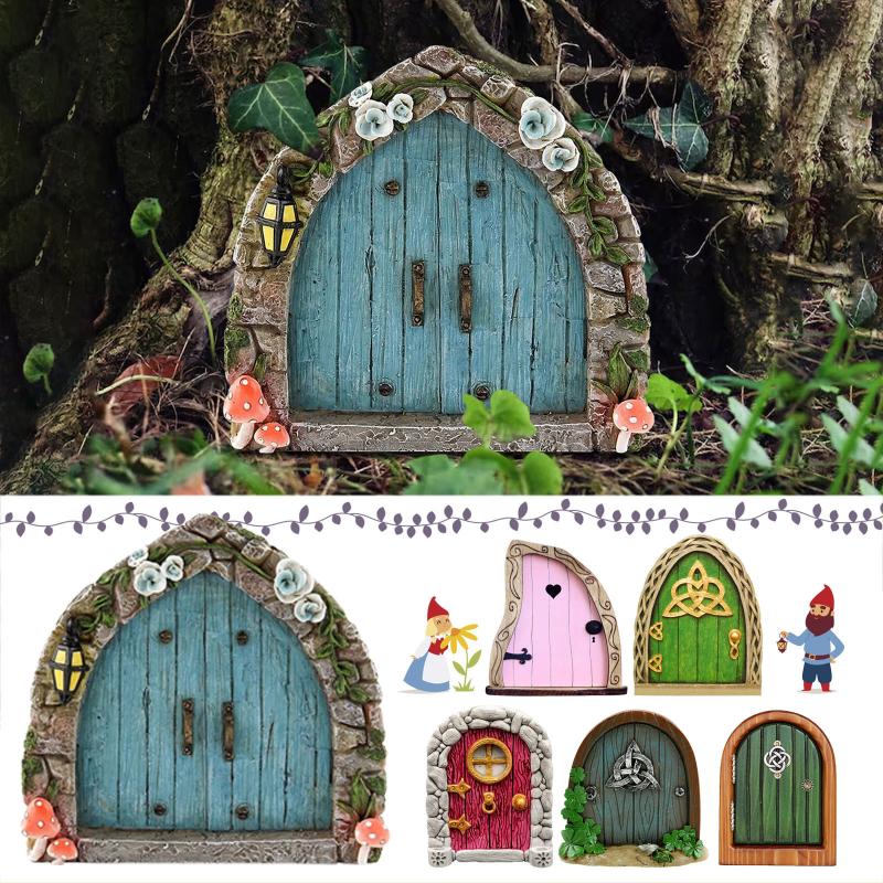 Elf Fairy Door Miniature Garde - Resin Art With Wood 리뷰 및 가격