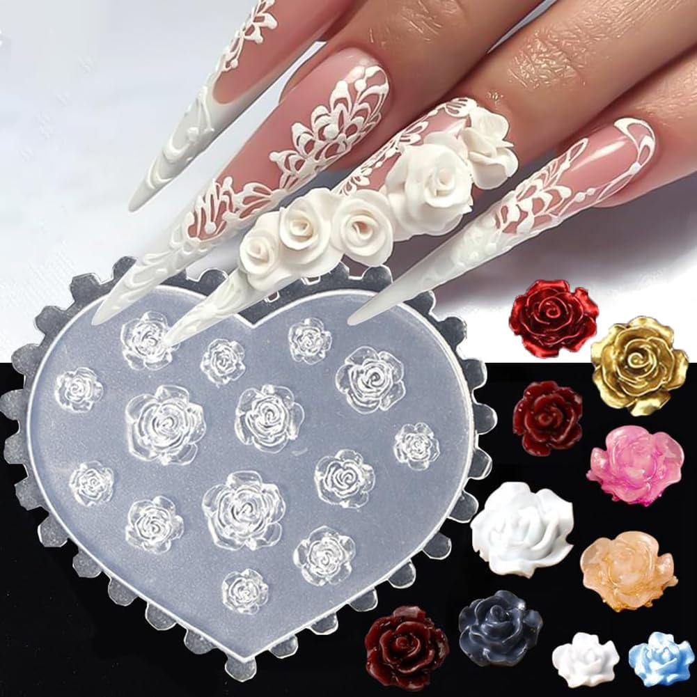 3D Flower Nail Molds Silicone  - Resin Art Templates Free 리뷰 및 가격