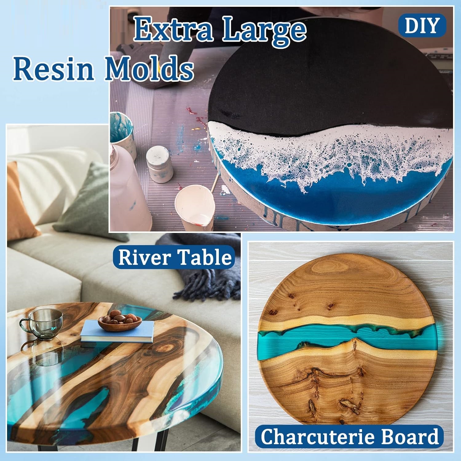 Large Round Tray UV Resin Mold - Resin Art Table 리뷰 및 가격