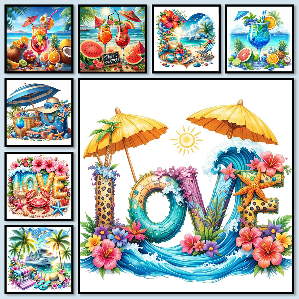Summer Beach Full DIY 5D Round - Resin Art Ideas 리뷰 및 가격