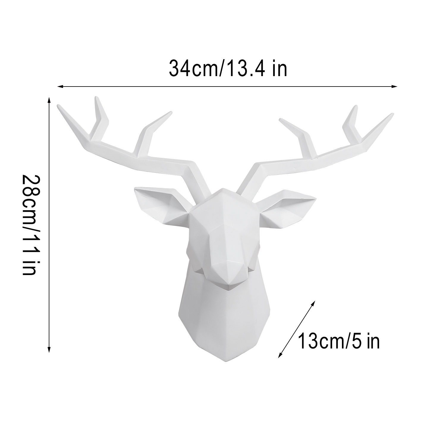 Deer Head Sculpture Animal Sta - Resin Art Hanging 리뷰 및 가격