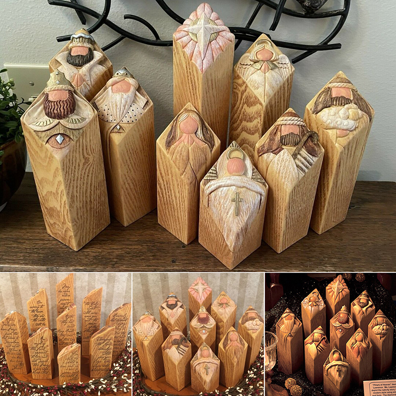 Heaven Nativity Tree Pillar St - Resin Art With Wood 리뷰 및 가격