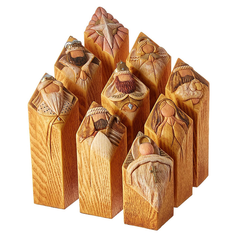 Heaven Nativity Tree Pillar St - Resin Art With Wood 리뷰 및 가격