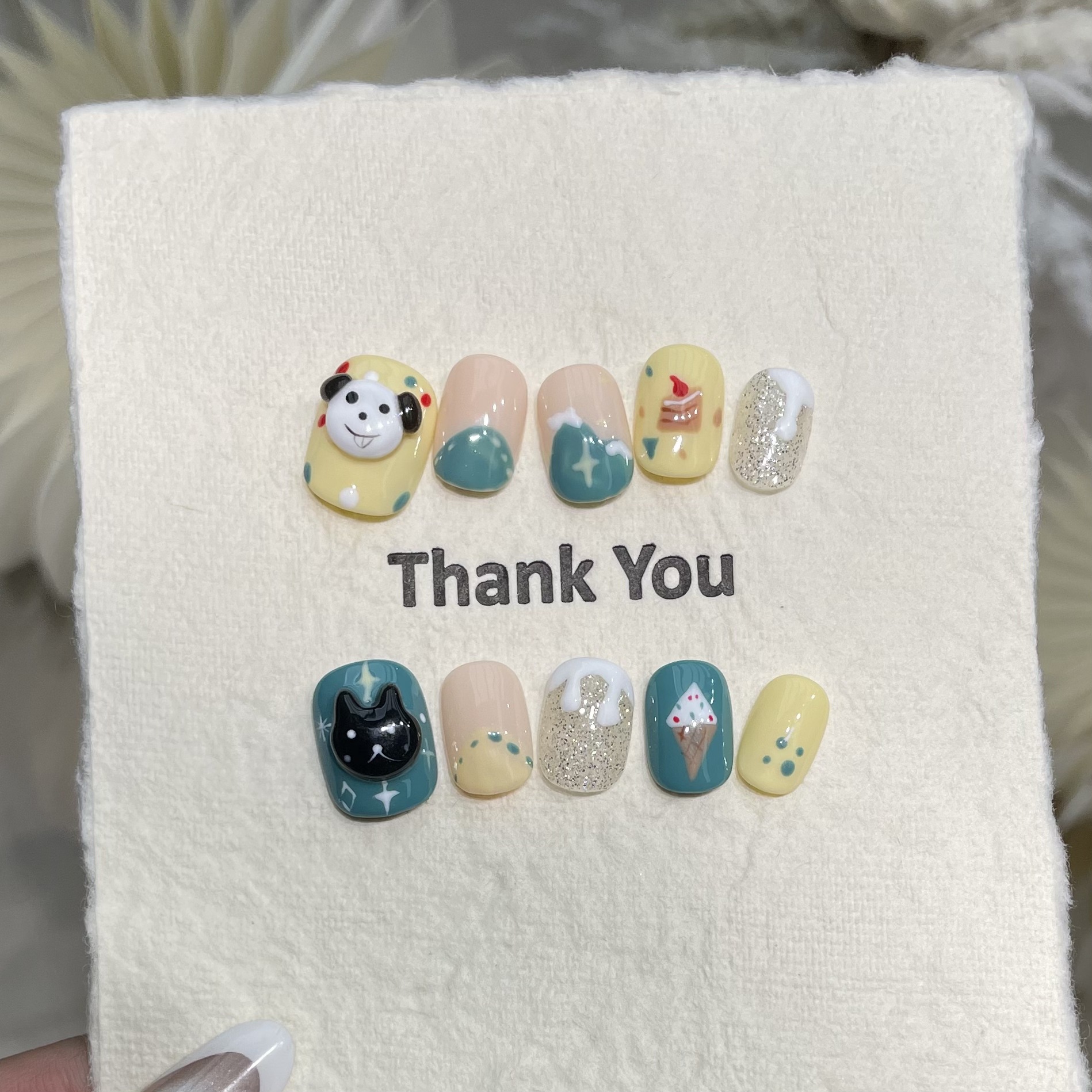 10Pcs Handmade Press On Nails  - Resin Art Tools 리뷰 및 가격