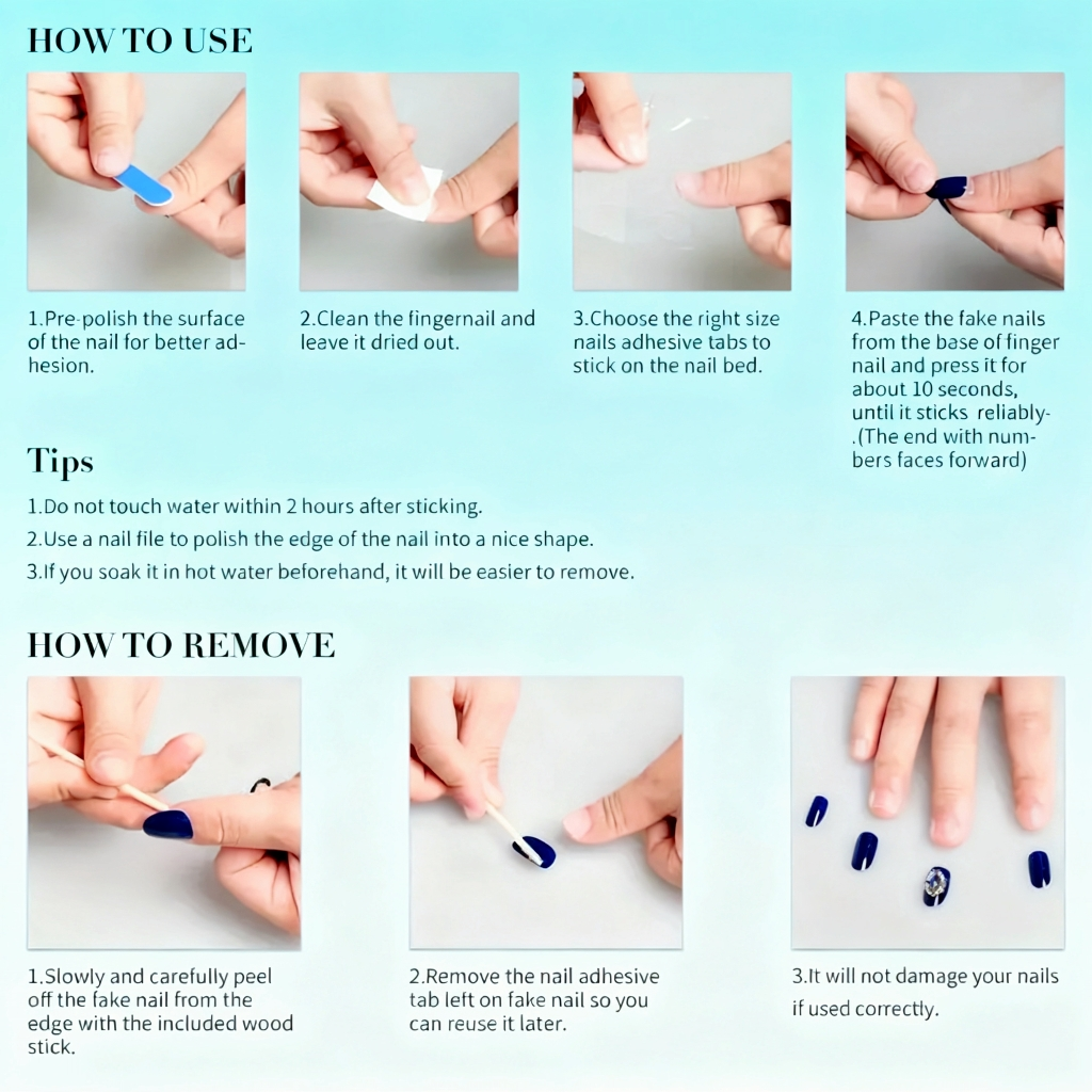 10Pcs Handmade Press On Nails  - Resin Art Tools 리뷰 및 가격